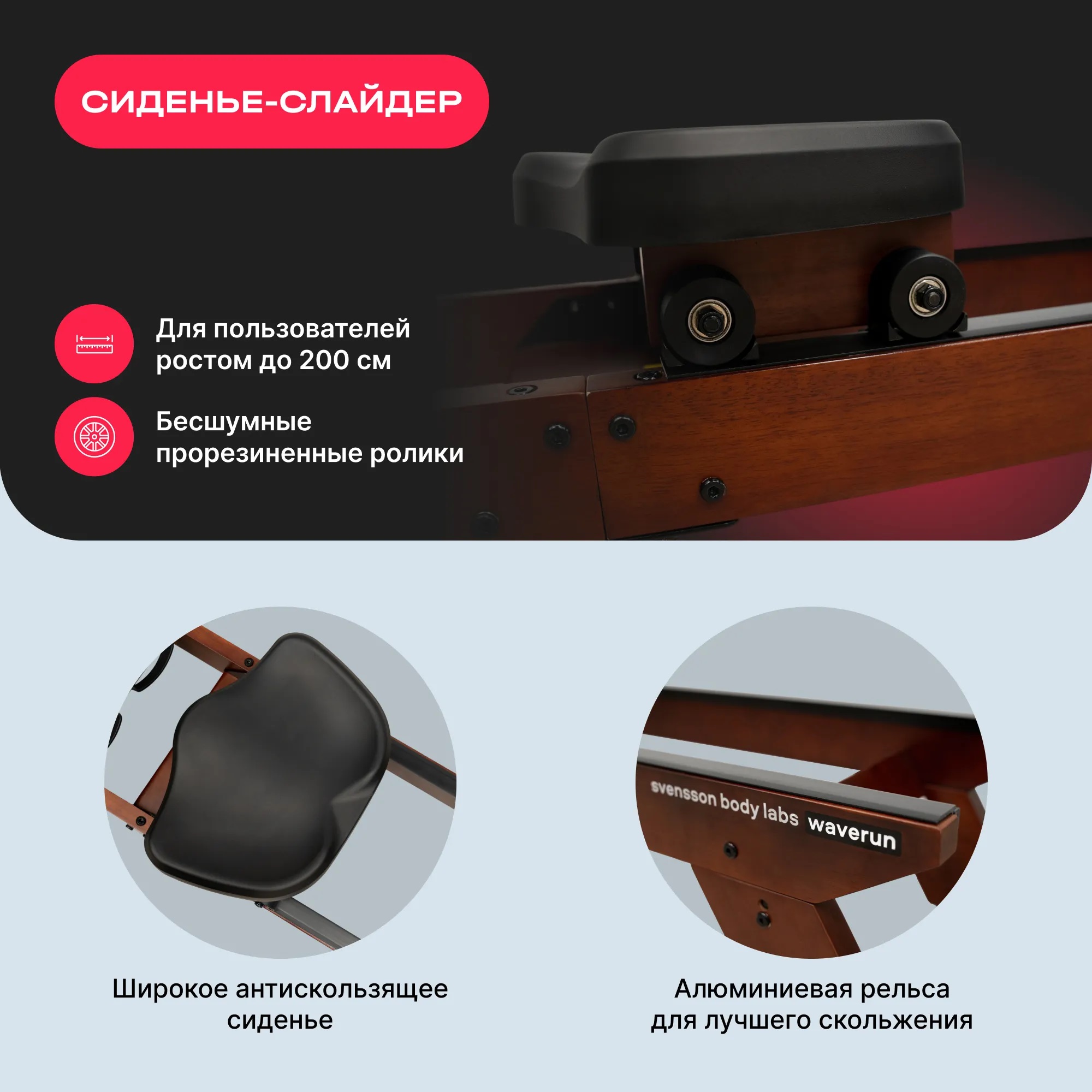 Гребной тренажер SVENSSON BODY LABS WAVERUN