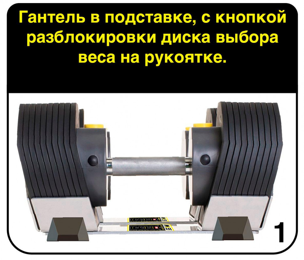 Гантели наборные First Degree Fitness MX Select MX-55, вес 4.5-24.9 кг, 2 шт без стойки