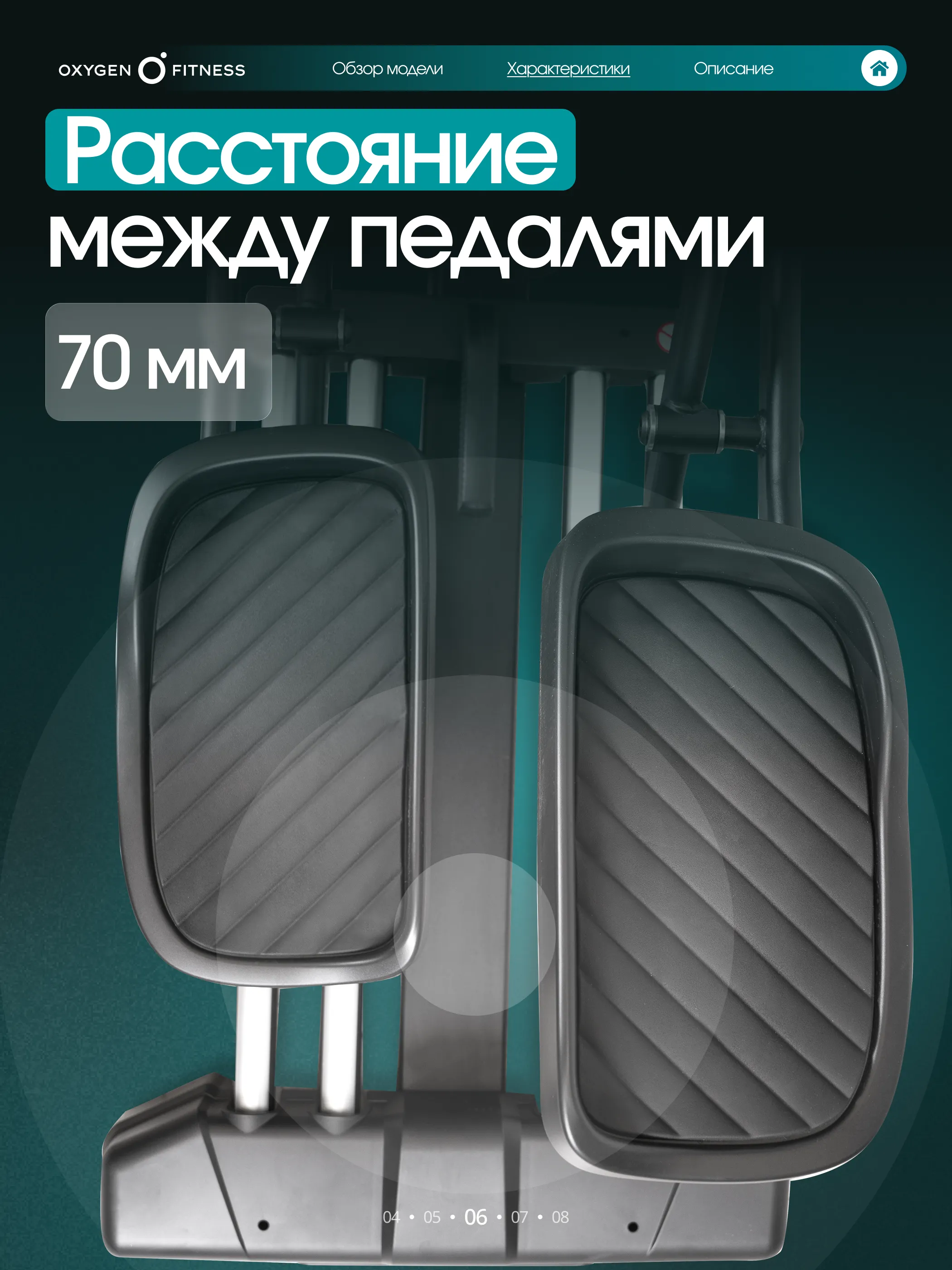 Эллиптический тренажер OXYGEN FITNESS AZURE