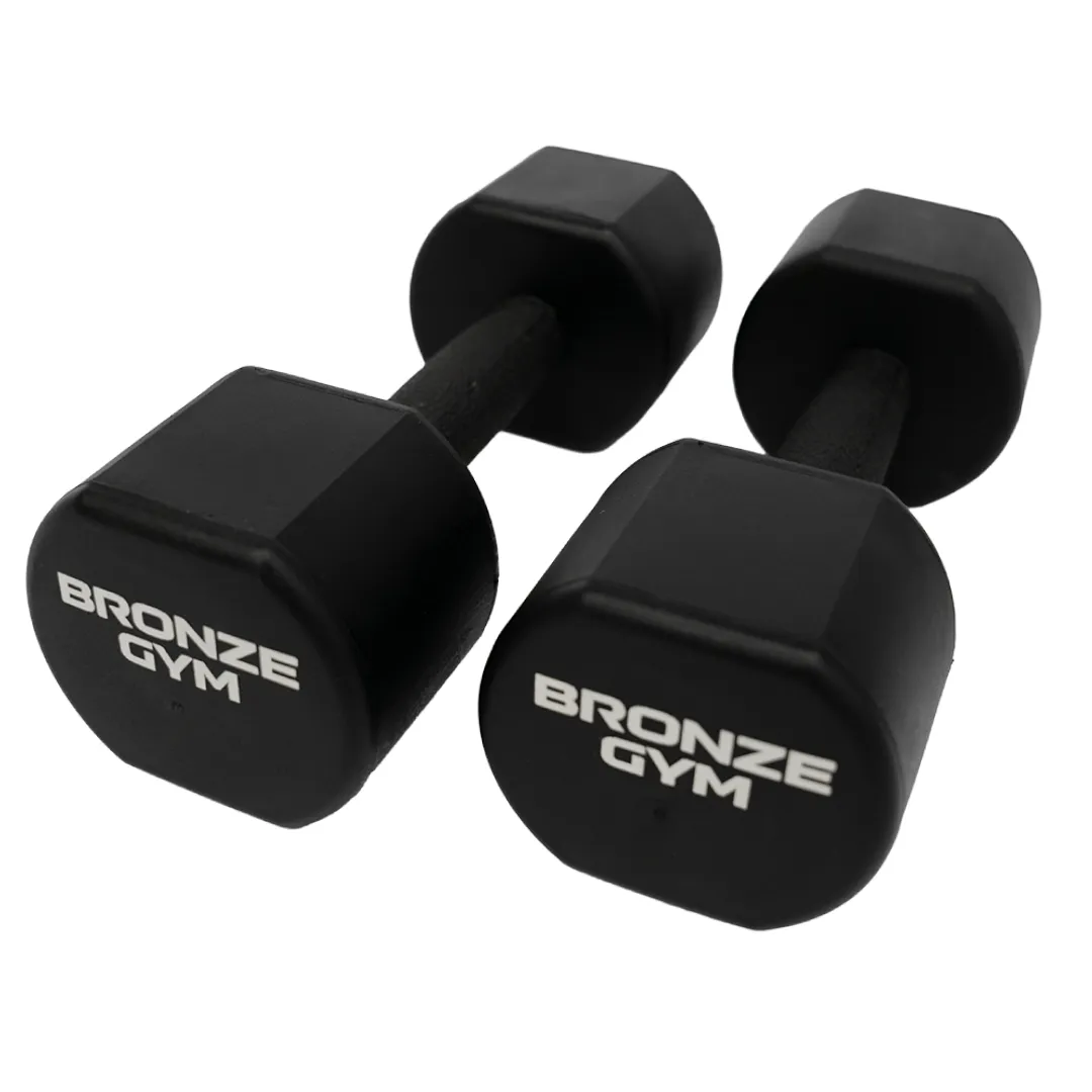 Набор термополиуретановых гантелей BRONZE GYM, 1-10 кг - 10 пар, шаг 1 кг